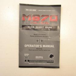 (AR4) Notice M870 M 870 TACTICAL GAS SHOT GUN MARUI TOKYO