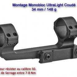 Montage Monobloc ERA-TAC UltraLight 34 mm Coudé - Standard MIL-Sdt