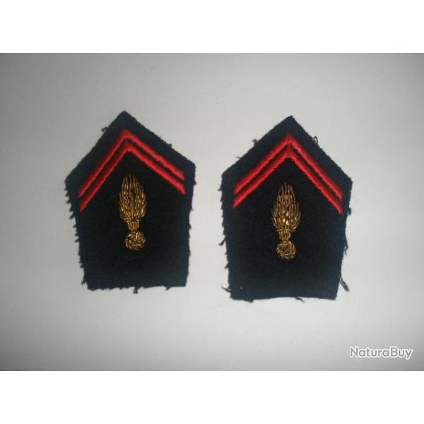 pattes de cols officier d'infanterie