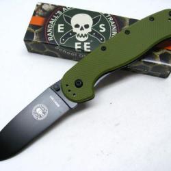 Couteau ESEE Avispa OD Green Blade Acier AUS-8 Manche FRN Frame Lock BRK1301ODB