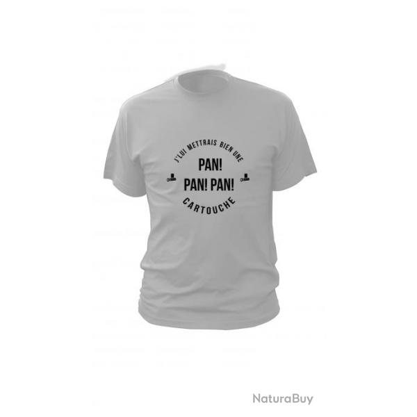 Tee-shirt 100% coton "cartouche" humour