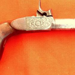 Pistolet de voyage XIX à balle forcée
