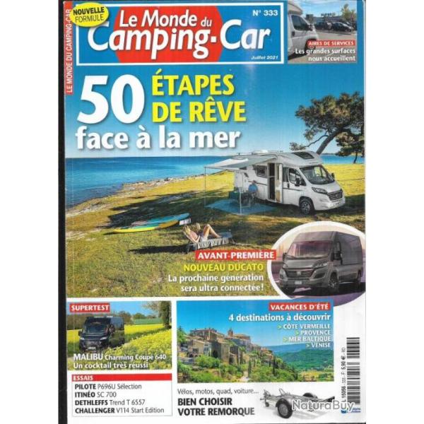 camping-car hors-srie accessoires , le monde du camping car 333 50 tapes de rve face  la mer