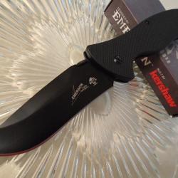 Couteau Kershaw Emerson CQC-9K Lame Acier 8Cr13MoV Manche Acier/G-10 KS6045BLK