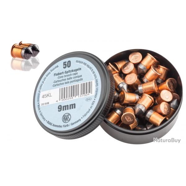 Cartouche Boite de 50 Balles 9 mm Flobert