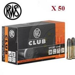 Cartouches 22LR  RWS CLUB  boite de 50