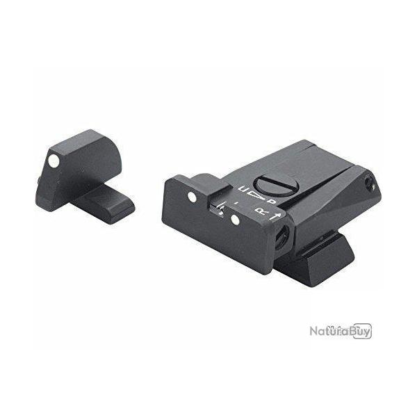 Set de mire LPA SIGHTS pour H&K USP 40, USP 45, HKP8, Cal. 9mm - style de feuille 30