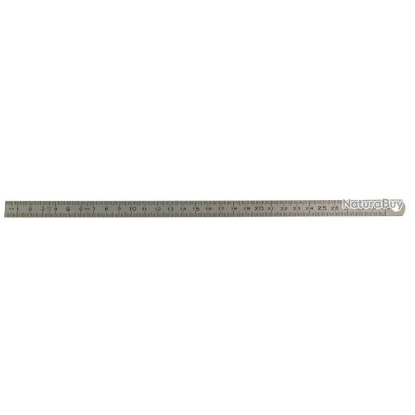 Rgle de mesure flexible en acier inoxydable chrome satine graduation en mm extra fine CE Classe