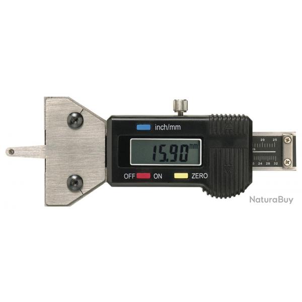 Jauge de profondeur numrique pour mesurer la profondeur des pneus en acier inoxydable 0 - 25 mm m