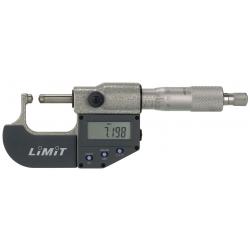 Micromètre extérieur à touche sphérique numérique plage de mesure de 0 à 25 mm résolution 0,001 mm