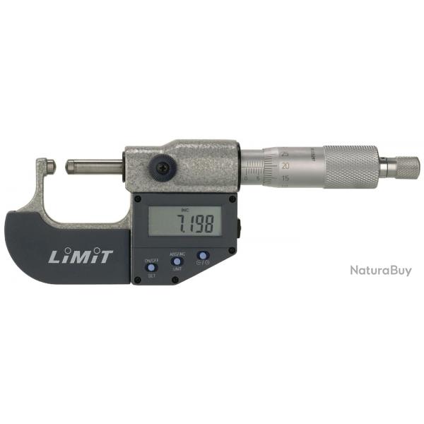 Micromtre extrieur  touche sphrique numrique plage de mesure de 0  25 mm rsolution 0,001 mm