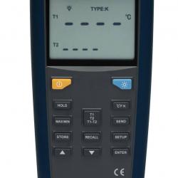 Thermomètre industriel digital avec capteur deux canaux deux capteurs pour surfaces le gaz et le li