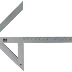 Equerre à centrer de précision en acier au carbone finition chrome satiné 100x70 mm MIB HZ10070