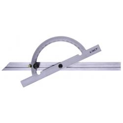 Rapporteur d'angle en acier chromé mat avec bras réglable 10 - 170° 150 mm Limit GBO150