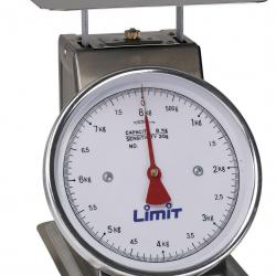 Balance mécanique à cadran en acier inoxydable avec plateau 220x220 mm 8 kg x 20 gr Limit LKC38