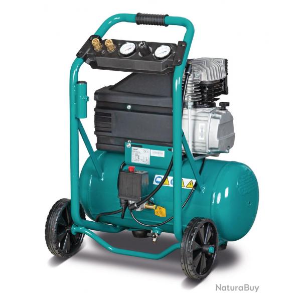 Compresseur de chantier mobile cuve 24 L 2,2 kw / 3 Ch 284 L/min 10 bars 230V Aircraft COMPACT-AIR