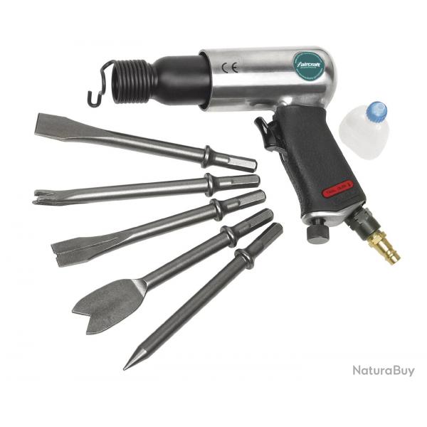 Burineur universel pneumatique + 5 burins 10 mm Aircraft MHU