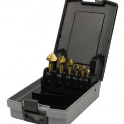 Pack de 4 coffrets de mèches rectifiées, à chanfreiner, étagées et tarauds MW Tools MTM4