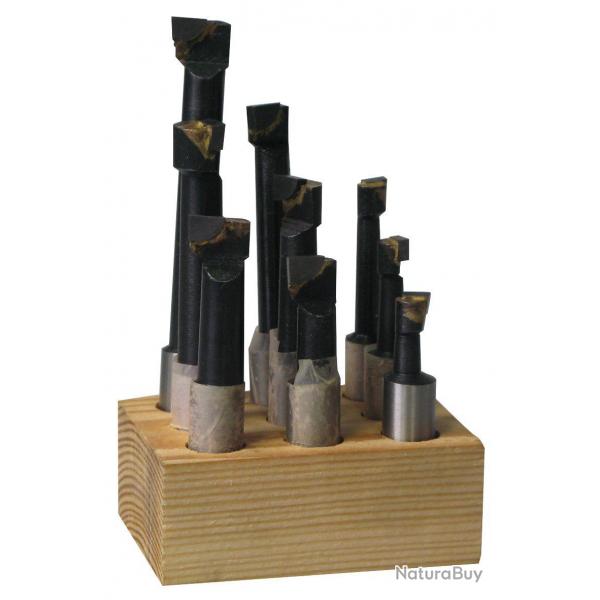 Jeu d'outils avec plaquettes brazes - ttes d'alsage MW-Tech KBS912