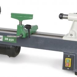 Tour à bois diamètre de tournage 254 mm entre-pointes 450 mm 0,37 kW 230V 5 vitesses Holzstar DB450