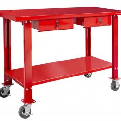Établi 150 cm avec roues et 2 tiroirs MW Tools DER1500R