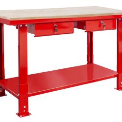 Établi 150 cm avec pieds réglables plateau MDF 2 tiroirs MW Tools DER1500PW