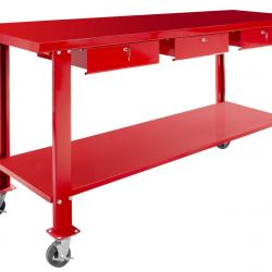 Etabli 200 cm avec roues et 3 tiroirs MW Tools DER2000R