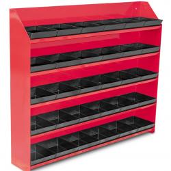 Etagère métallique avec 30 bacs MW Tools DERB580