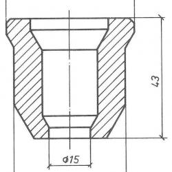 Réduction pour poinçon dia. ext. 46 mm pour poinçons dia. ext. 20 mm de dia. 3 mm à 15 mm+ insertio