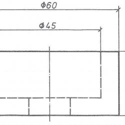 Réduction pour matrice dia. extérieure 60 mm avec dia. intérieure 45 mm pour raccord matrices avec