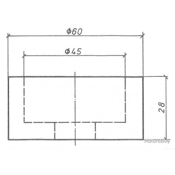 Rduction pour matrice dia. extrieure 60 mm avec dia. intrieure 45 mm pour raccord matrices avec