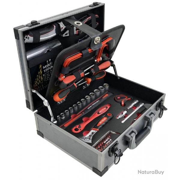 Coffret d'outils en aluminium complet 91 pices MW Tools BTK91A