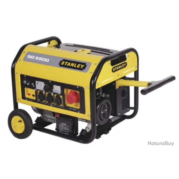 Groupe lectrogne sur roues avec moteur  essence 5,5 kW Stanley