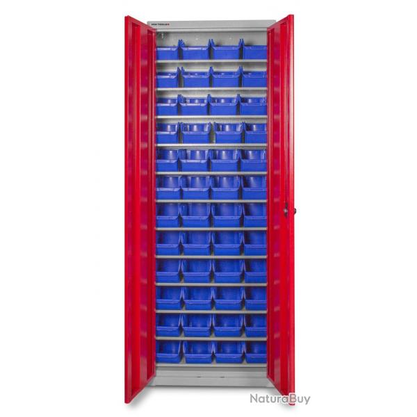 Armoire  2 portes avec 48 bacs MW Tools DEBK48D