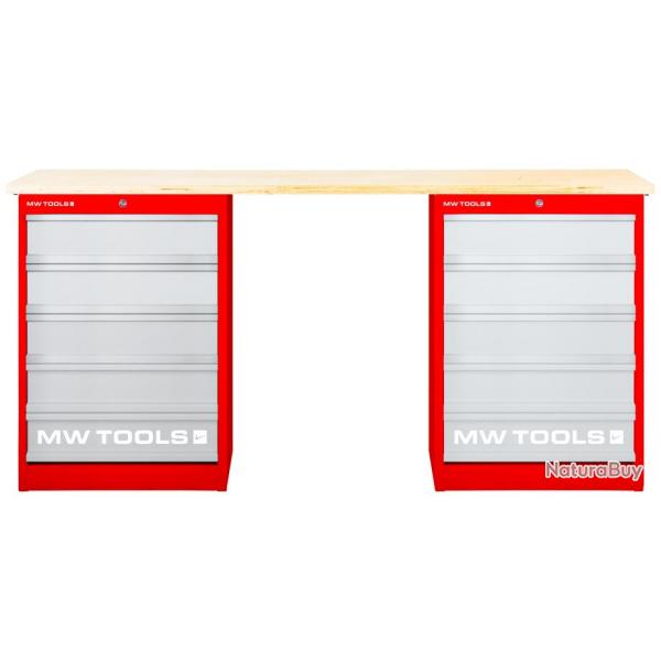 tabli modulaire Multiplex avec 2 armoires  tiroirs 5T 2000 mm MW Tools MOD20L55