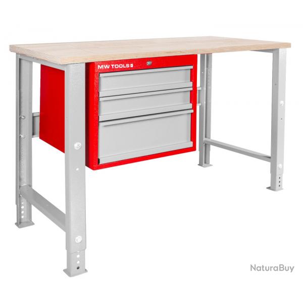 tabli modulaire Multiplex avec armoire  tiroirs 3T 1200 mm MW Tools MOD125
