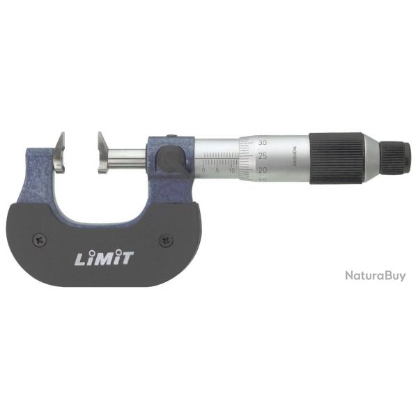 Micromtre extrieur avec surfaces de mesure plates arrondies pour mesurer la distance entre dents