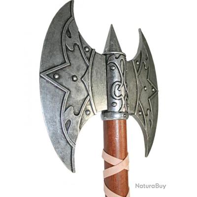 Hache Viking Double Tête - Forgée Main - Acier Carbone Et Frêne - NEUVE
