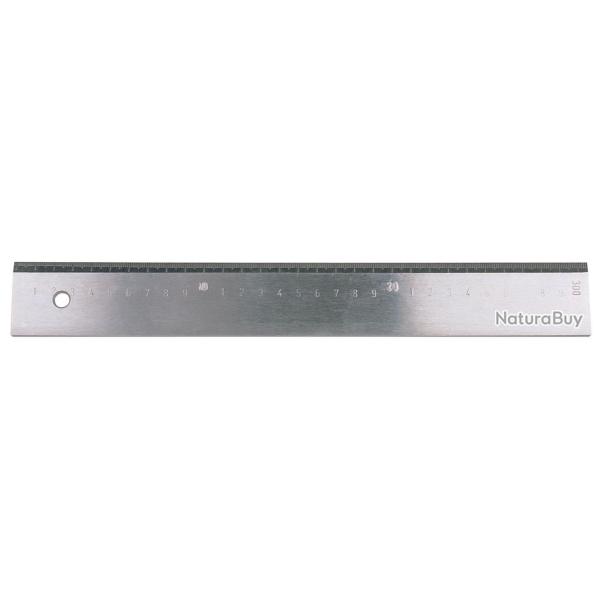Rgle de mesure en acier galvanise avec graduation en mm et bord biseaut norme d'usine 1500x