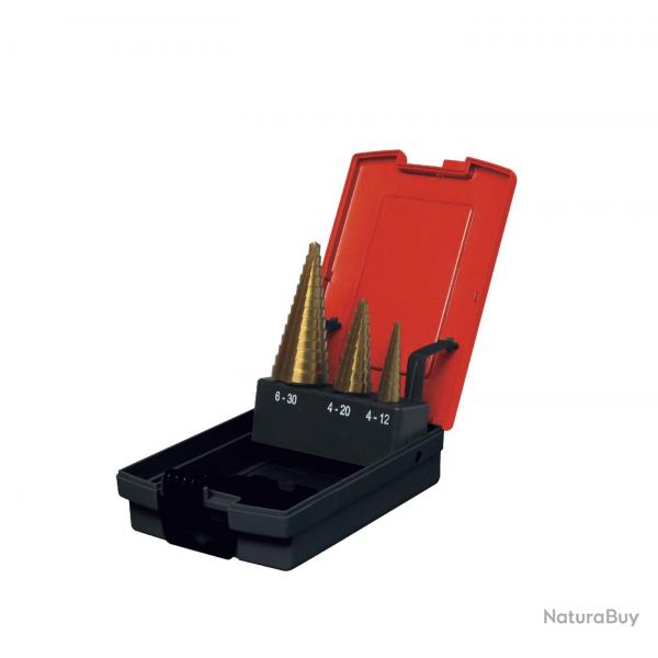 Jeu de 3 forets tags en TiN MW-Tech MTMS3
