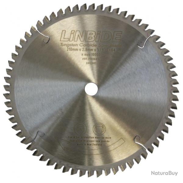 Lames de scie pour la dcoupe d'aluminium, dibond et pvc 210 x 15,88 mm x 1,6 mm 54 dents Z64