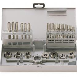 Coffret industriel 30 pcs tarauds à main / filières HSS-G M3 à M12 MW-Tech SKC30ETM