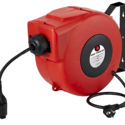 Enrouleur de câble 8 m 3G 1,5 mm² 230V Polypropylène avec enrouleur automatique et support mural pi