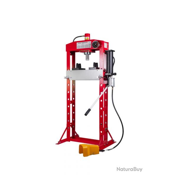 Presse d'atelier hydropneumatique 20T avec cylindre mobile MW Tools PPH20B