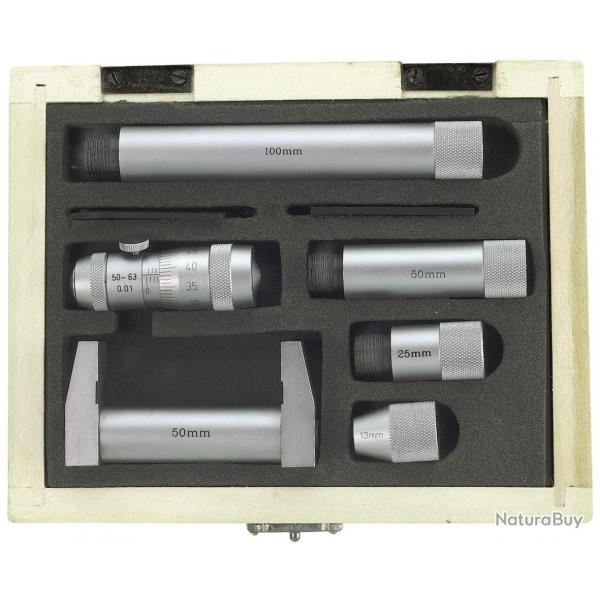 Micromtre d'intrieur 2 touches avec rallonges 13 + 25 + 50 + 100 + 150 + 200 mm rsolution 0