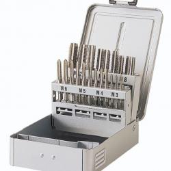 Jeu de tarauds à main industriels 21 pcs HSS-G DIN352 M3 à M12 MW-Tech SKC21ETM