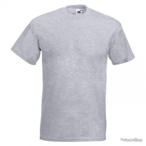 T shirt uni Super Premium Fruit Of The Loom Gris