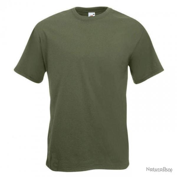 T shirt uni Super Premium Fruit Of The Loom Vert olive