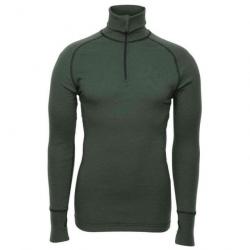 T shirt col haut Arctic Zip w thumbfingergrip Brynje Vert