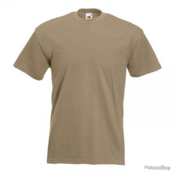 T shirt uni Valueweight Fruit Of The Loom Beige